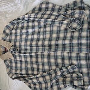 Vintage Appalachian Long Sleeves Flannel with Corduroy Collar